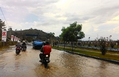 Kondisi batas kota jika hujan datang. Foto: Bin