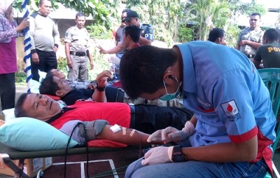 Donor Darah yang Digelar Satuan Pol PP. Foto: Eric