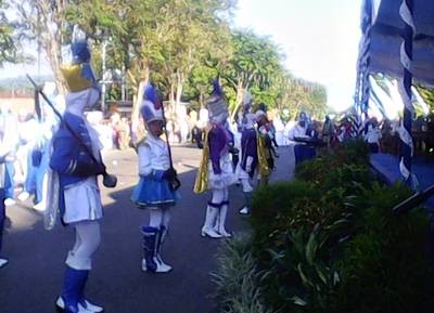 Peserta Drumband pelajar. Foto: Hum