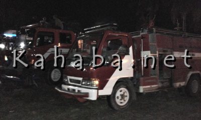 Mobil Damkar disiagakan disekitar Kampung Sigi. Foto: Noval