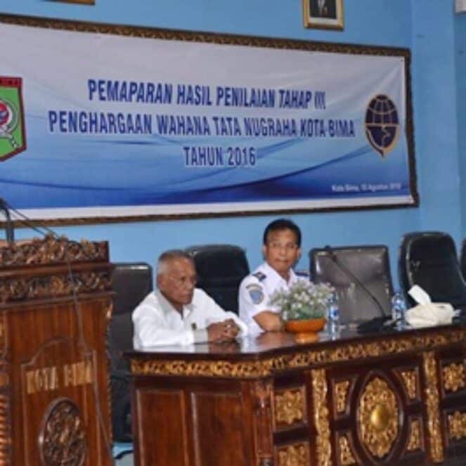 Kota Bima Kembali Dinilai untuk Penghargaan Wahana Tata Nugraha