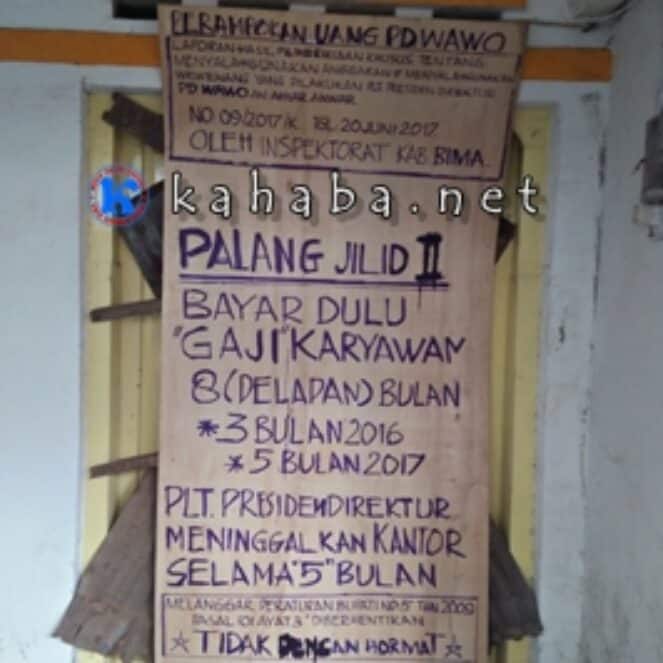 Kantor PD. Wawo Kembali Disegel Karyawan 