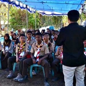 KPU Sosialisasi untuk Pemilih Pemula di Kemah Bhakti Pramuka Pelajar - Kabar Harian Bima