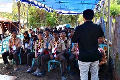 KPU Sosialisasi untuk Pemilih Pemula di Kemah Bhakti Pramuka Pelajar - Kabar Harian Bima
