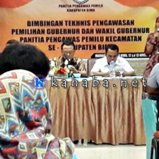 Panwaslu Kabupaten Bima Bimtek Pengawasan Tahapan Pemilihan Gubernur dan Wakil Gubernur