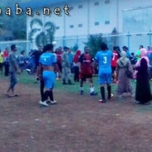 Pemain Dinas Pol PP dan Mpunda Cek-Cok