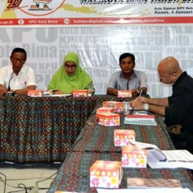 KPU Rakor Persiapan Pendaftaran Calon Wawali dan Wakil Kota Bima