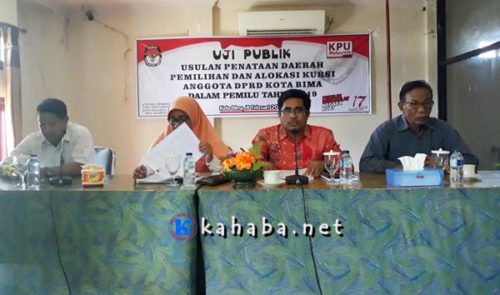 KPU Gelar Uji Publik Alokasi Kursi Anggota DPRD Kota Bima - Kabar Harian Bima