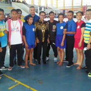Walikota Bima Saksikan Pertandingan Muaythai dan Suport Atlet