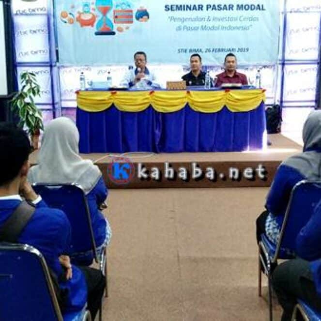 Seminar Pasar Modal di STIE Bima, Mahasiswa Dikenalkan Investasi Cerdas di Pasar Modal Indonesia