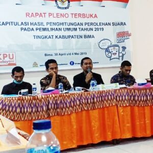 KPU Kabupaten Bima Mulai Gelar Pleno Rekapitulasi
