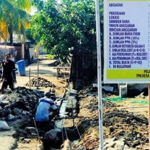 Pengerjaan Dana Desa Tahap Pertama Pemdes Darussalam Rampung - Kabar Harian Bima