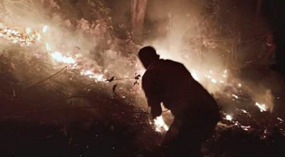 Hindari Kebakaran Meluas, Polsek Belo Padamkan Api di Pegunungan Renda - Kabar Harian Bima