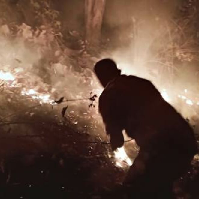 Hindari Kebakaran Meluas, Polsek Belo Padamkan Api di Pegunungan Renda
