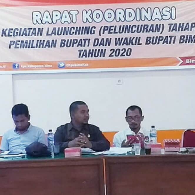 KPU Kabupaten Bima Rakor Bahas Persiapan Launching Pilkada