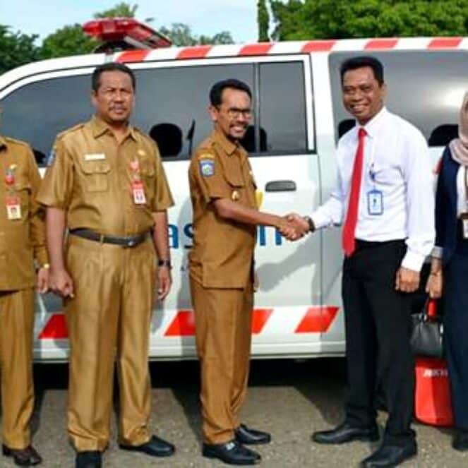 Walikota Bima Terima Hibah Ambulance dari PT Taspen