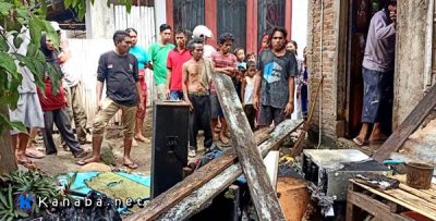 Diduga Arus Pendek, Rumah Warga Santi Terbakar - Kabar Harian Bima