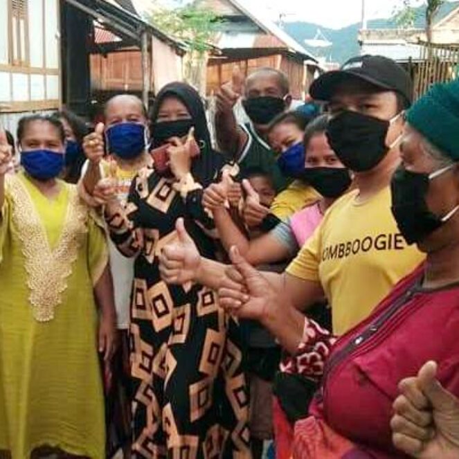 Ambil Andil Cegah Covid-19, Milenial Syafa’ad Kecamatan Belo Bagikan Masker Gratis