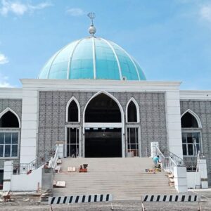 Progres Pekerjaan Masjid Agung Al Muwahiddin Capai 96 Persen