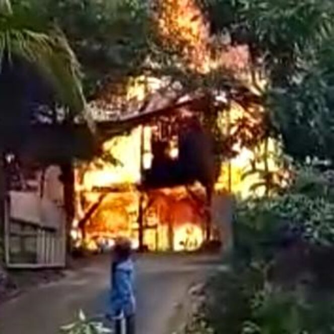 Rumah Panggung di Desa Sari Ludes Terbakar