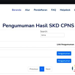 Hasil SKD CPNS Kota Bima dan Kabupaten Bima Telah Diumumkan