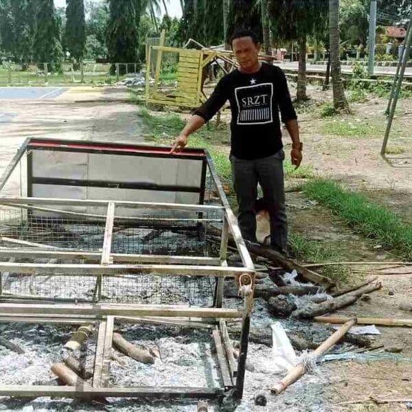 Rombong Kopi Bantuan BNN Provinsi Dibakar, Kasat Pol PP Bakal Dilapor Polisi
