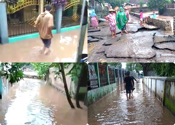 Kota Bima Banjir Lagi, Tiang Listrik Tumbang, Aspal Terkelupas - Kabar Harian Bima