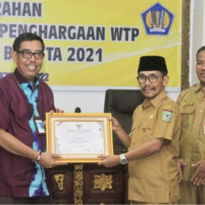 Wali Kota Bima Terima Plakat WTP ke-8 dari Kemenkeu RI