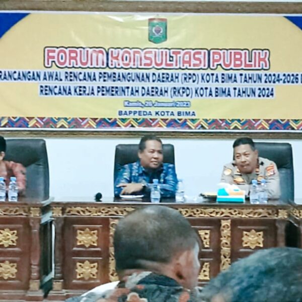 Forum Konsultasi Publik, Bappeda Bahas RPD dan RKPD Kota Bima Tahun 2024