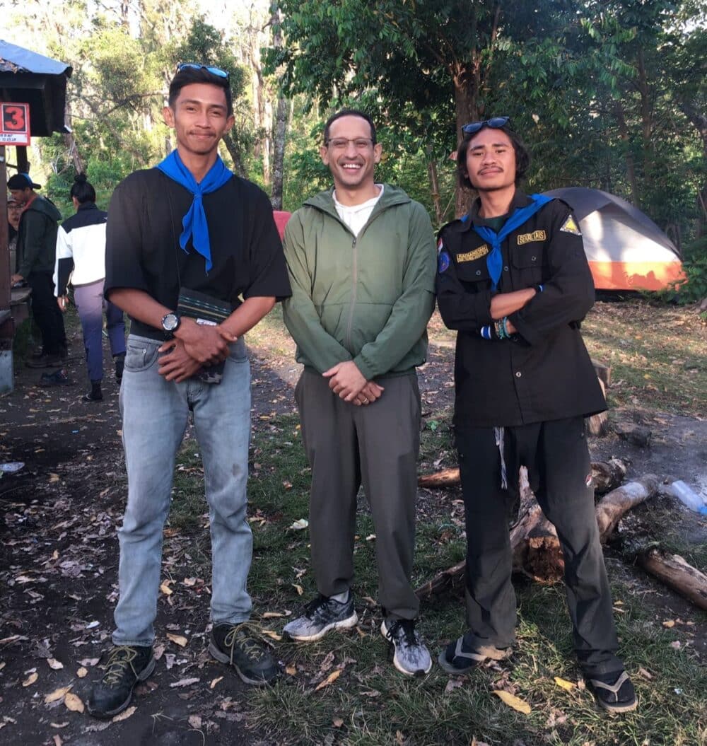 Mendikbud Bertemu Mahapeta STIE Bima di Gunung Tambora, Ini Pesan Nadiem - Kabar Harian Bima