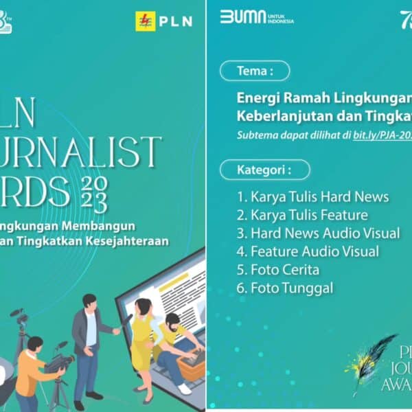 PLN Journalist Award Kembali Hadir! Kulik Transisi Energi dari Sudut Pandang Jurnalis