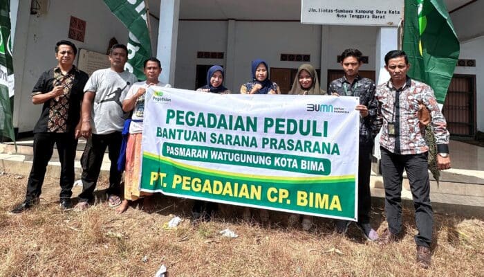 Kepedulian Sosial, PT Pegadaian Bima Salurkan CSR untuk Pura di Kelurahan Dara