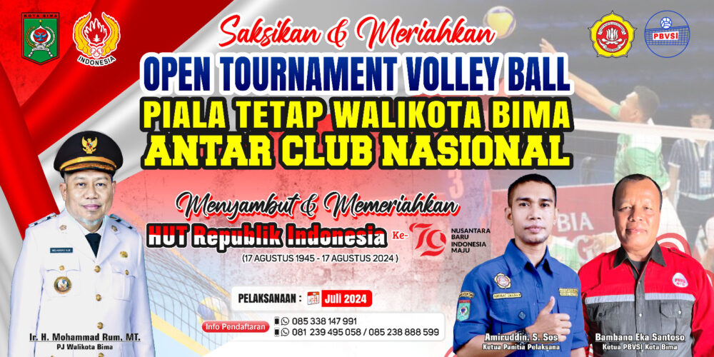 PBVSI dan PKT Kota Bima Gelar Open Turnamen Volly Ball Antar Club Nasional - Kabar Harian Bima