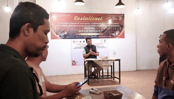 KPU Kota Bima Sosialisasikan Pemilihan Serentak 2024 Bersama Jurnalis