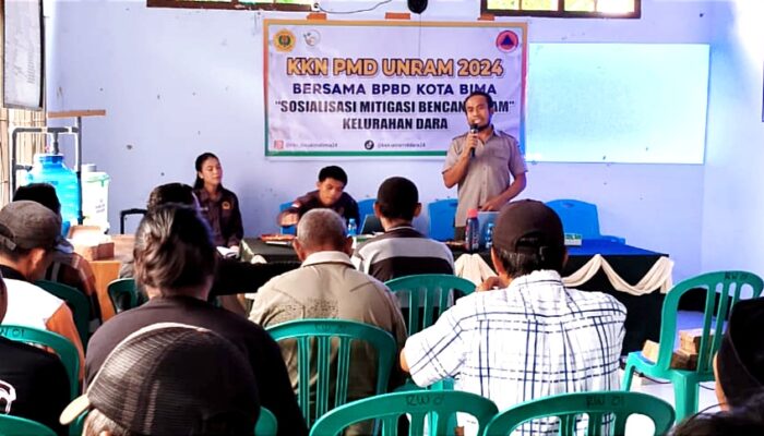 BPBD dan Mahasiswa KKN Unram Sosialisasi Pemanfaatan Air Hujan sebagai Solusi Mitigasi Bencana di Dara