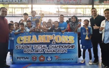 Turnamen Futsal Pelajar Sukses, SDN 01, SMPN 13, dan MAN 1 Kota Bima Raih Gelar Juara - Kabar Harian Bima