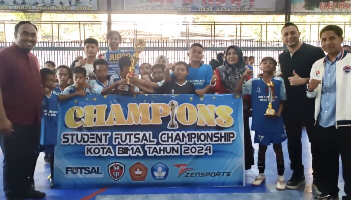 Turnamen Futsal Pelajar Sukses, SDN 01, SMPN 13, dan MAN 1 Kota Bima Raih Gelar Juara