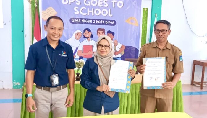 Literasi Statistik Goes to School, SMAN 2 Kota Bima Teken MoU dengan BPS