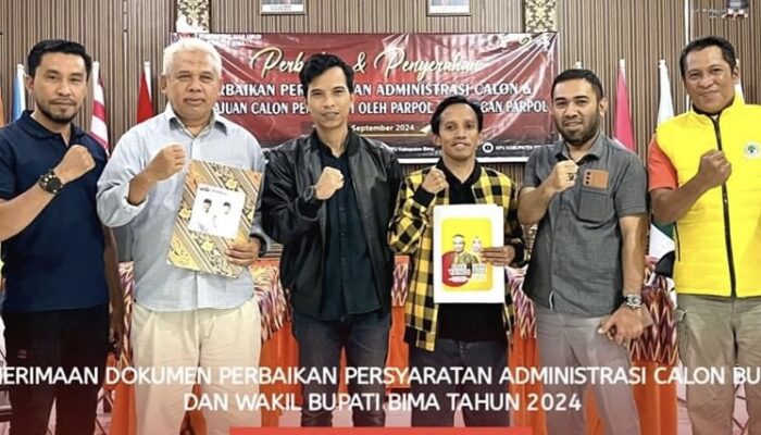 KPU Bima Terima Dokumen Perbaikan Calon Bupati dan Wakil Bupati Tahun 2024