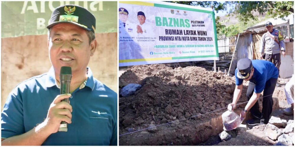 Letakkan Batu Pertama Pembangunan RLH Baznas, Mukhtar: Langkah Nyata Kurangi Kemiskinan Ekstrem - Kabar Harian Bima