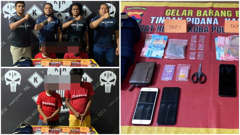 Bongkar Jual Edar Narkoba, Tim Kaisar Hitam Sergap Sepasang Pengedar Sabu-Sabu dan Ganja - Kabar Harian Bima