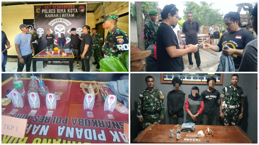 Tim Gabungan TNI Ringkus 3 Pengguna Narkoba dalam OTT di Kota Bima - Kabar Harian Bima