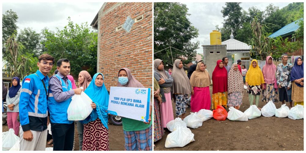 PLN Bantu Korban Banjir di Kendo, Salurkan 100 Paket Kebutuhan Pokok - Kabar Harian Bima