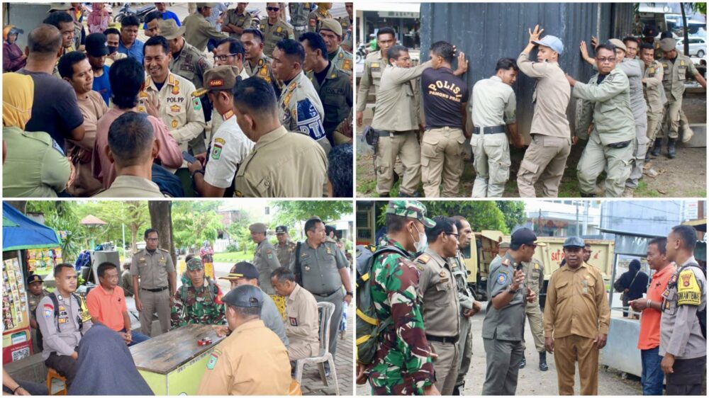 Penegakan Aturan dengan Sentuhan Kemanusiaan, Pol PP Kota Bima Tertibkan PKL Tanpa Kendala - Kabar Harian Bima