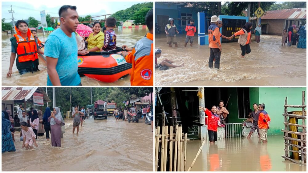 Hujan dan Debit Air DAM Pela Parado Tinggi, Banjir Rendam Ribuan Rumah di Bima - Kabar Harian Bima