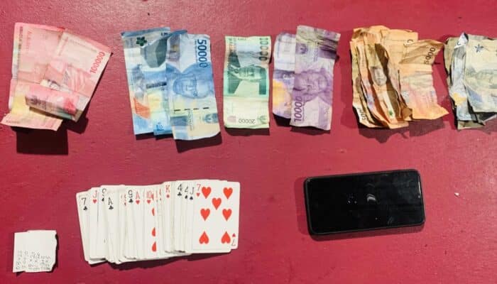 Polsek Rasbar Grebek Meja Judi di Kota Bima, 3 Orang Diciduk