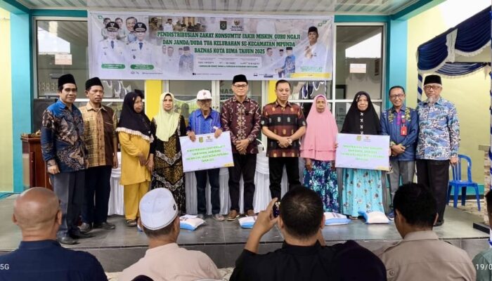 Baznas Kota Bima Salurkan Zakat untuk 400 Mustahik di Kecamatan Mpunda