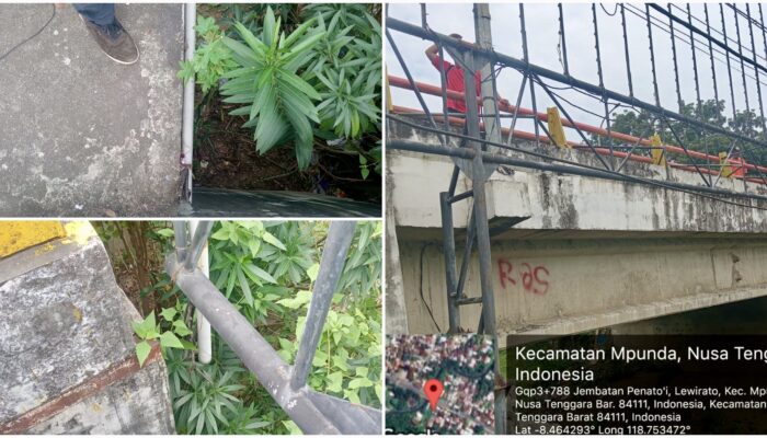 Lagi-lagi Fasilitas Umum Dicuri, Lampu Hias Jembatan Penatoi Raib