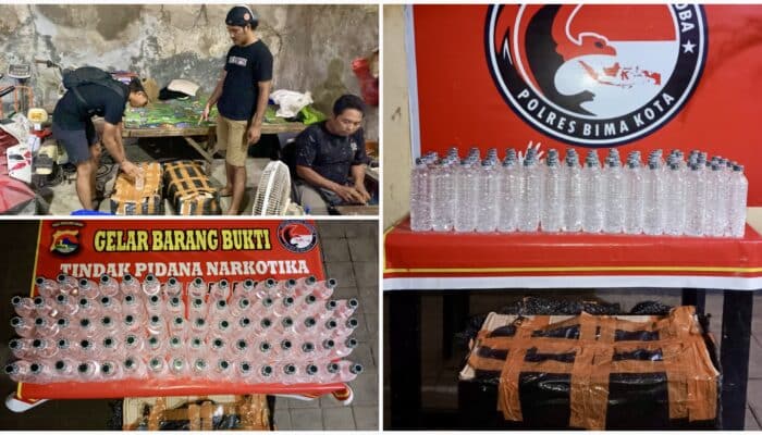 Perangi Miras, Polres Bima Kota Gagalkan Peredaran Arak Bali
