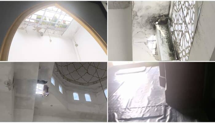 Masjid Pemkot Bima Bocor, Ibadah Terganggu, Pemerintah Diminta Segera Perbaiki